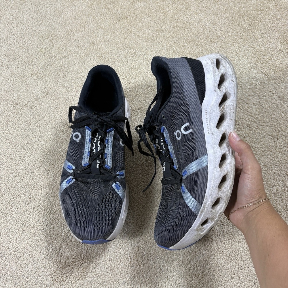 On Cloud Eclipse Shoes Black Frost Women Size 11M Sneakers Trainers Cloudeclipse